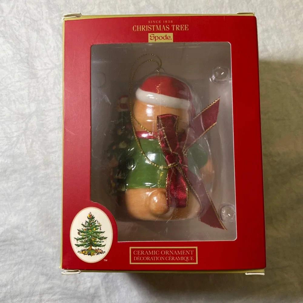 Spode Christmas Tree Christmas Bear Ceramic Ornament XTFI8875 XC Boxed